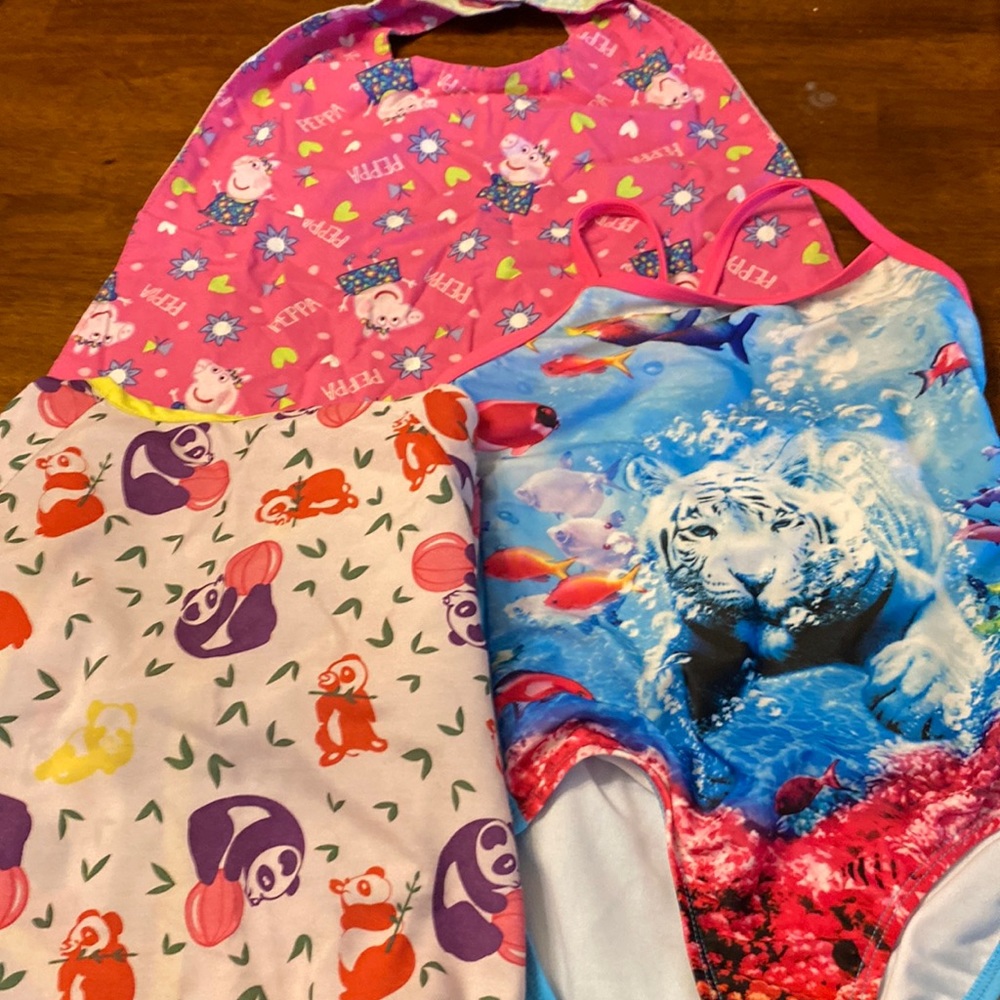 Girls swimsuit and craft coverups